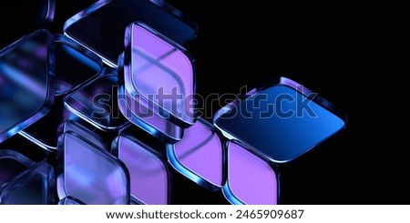 Similar – Image, Stock Photo Abstract 3d render of composition with pink and black spheres, modern background wallpaper design. Template for presentation,logo,banner.Two colors,geometric shapes,simple mockup