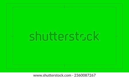 Chroma key Green screen with Register Mark Frame Safe Area for Video broadcasting Template overlay vector illustration.