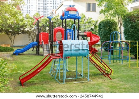 Similar – Image, Stock Photo Small area of urban gardening in summer in the city