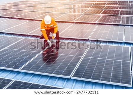 Similar – Image, Stock Photo Solar panel, photovoltaic, alternative electricity source