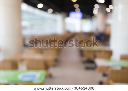 blur food center or food court for background