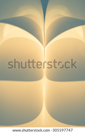 paper lamp abstract art form concept of dream, imagination, fantasy and surreal  background with vintage color tone