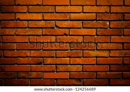 Dark red brick wall  background