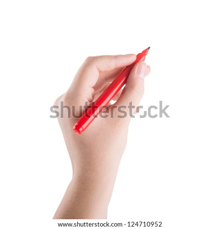 Similar – Image, Stock Photo Hand holding felt tip pens or markers