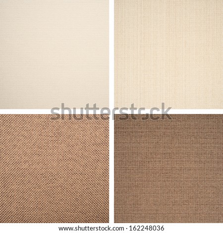 Background of textile texture. Set from 4 elements