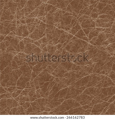 Seamless brown natural leather texture, detalised vector background