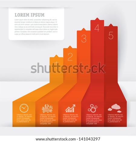 Infographic chart template. Vector