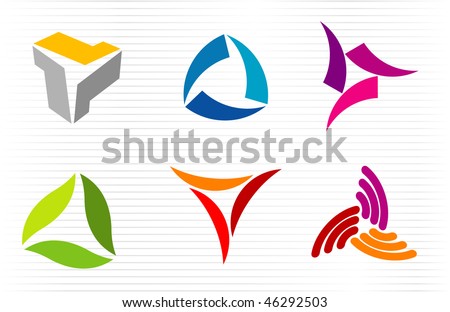 Abstract signs. Vector icons set.