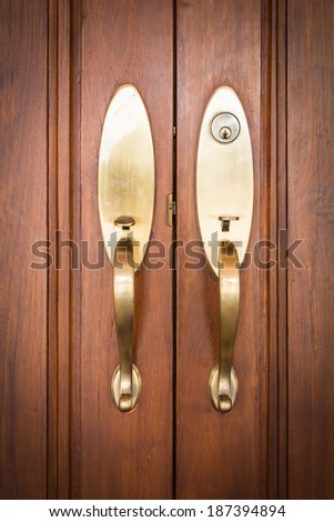 Similar – Image, Stock Photo Door with brass handle