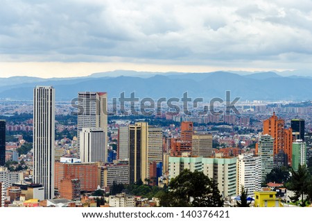 View of the skyline of Bogota, Colombia
