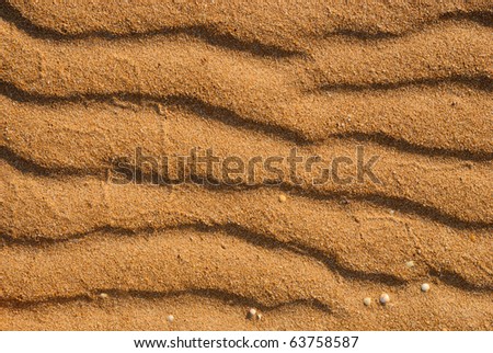 Waves of sand - formed by wind and water