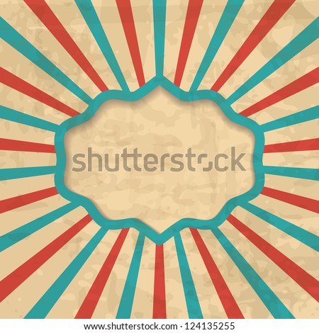 Retro Background With A Frame Stock Vector Illustration 124135255 ...