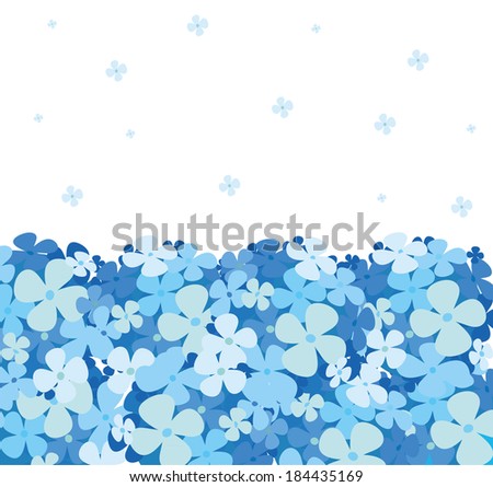 blue hydrangea flowers floral background