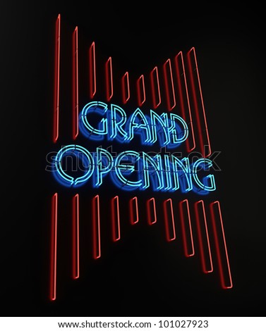 Neon Grand Opening Sign