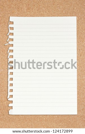 Empty paper with wooden board.