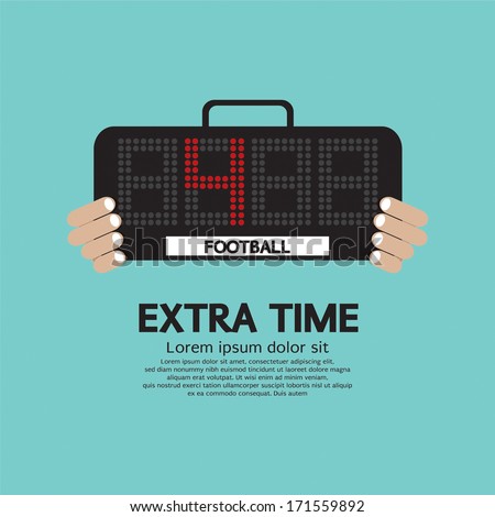 Extra Time Vector Illustration