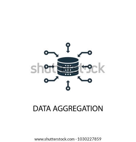 Data Aggregation icon. Simple element illustration. Data Aggregation symbol design from Big data, database collection. Can be used for web and mobile.