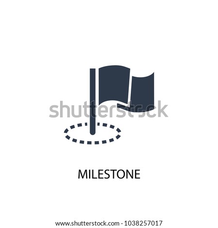 Milestone icon. Simple element illustration. Milestone symbol design from Project management collection. Can be used for web and mobile.