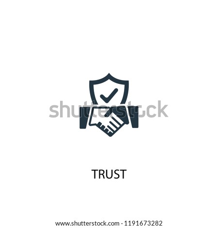 trust icon. Simple element illustration. trust concept symbol design. Can be used for web and mobile.