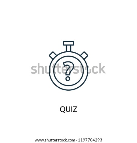 quiz concept line icon. Simple element illustration. quiz concept outline symbol design. Can be used for web and mobile UI/UX