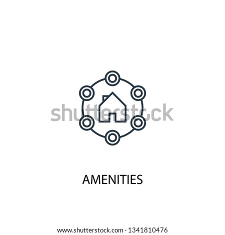 Amenities concept line icon. Simple element illustration. Amenities concept outline symbol design. Can be used for web and mobile UI/UX Stock foto © 
