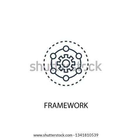 Framework concept line icon. Simple element illustration. Framework concept outline symbol design. Can be used for web and mobile UI/UX