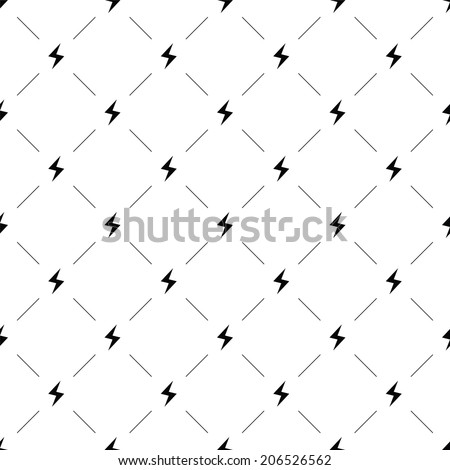 Vector seamless pattern, lightning, Editable can be used for web page backgrounds, pattern fills  
