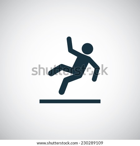 Slippery Floor Icon On White Background Stock Vector 230289109 ...