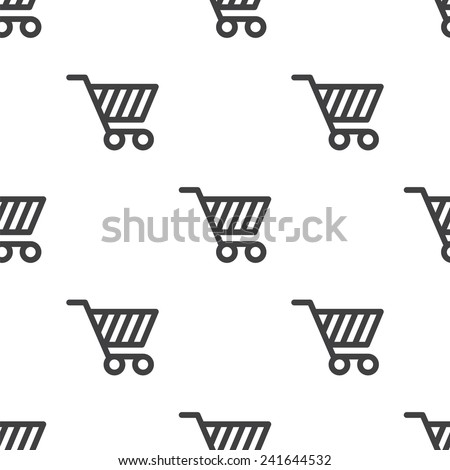 shopping cart, vector seamless pattern, Editable can be used for web page backgrounds, pattern fills  