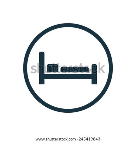 hotel icon on white background 