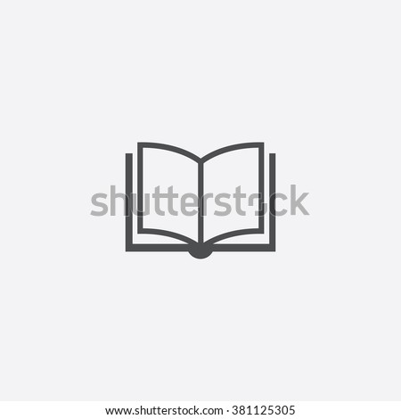 Vector open book Icon for mobile and  UI
