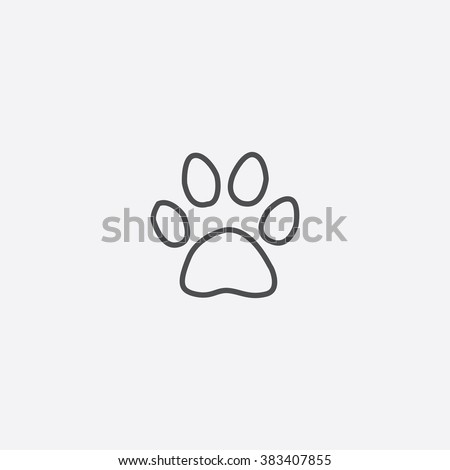 Vector line cat paw Icon