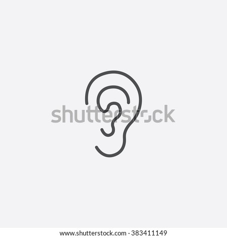 Vector line ear Icon