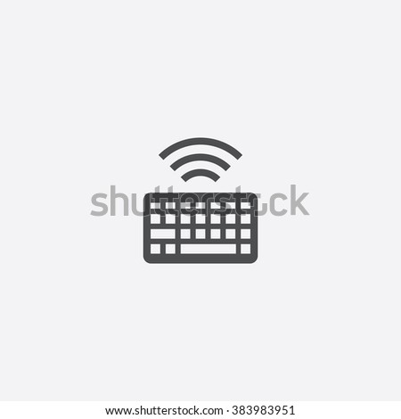 Vector wireless keyboard Icon