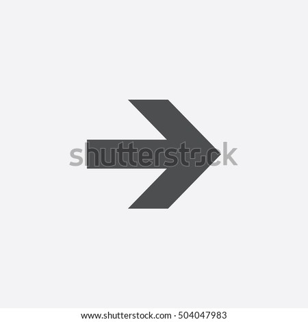 Arrow Icon, Isolated, White Background Stock Photo 504047983 : Shutterstock