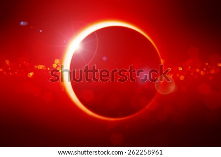 Abstract red eclipse Background
