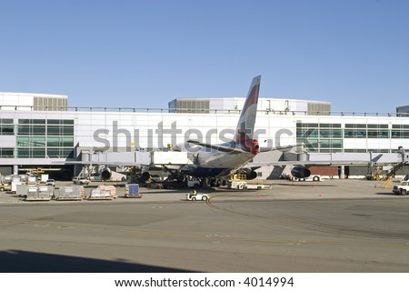 Jumbo Jet in San Francisco international airport