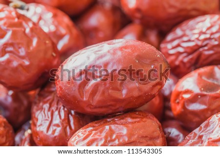 red date stacked in the market place