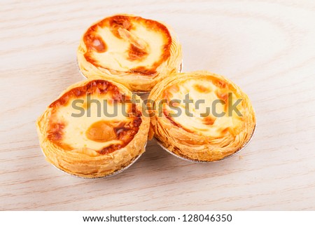 Pasteis de nata,traditional pastry from Lisbon,now worldwide popular food