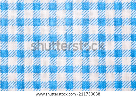 blue table cloth with grid