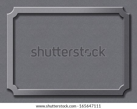 Close up of highlighted frame texture with plastic effect. Empty surface, shadowed same empty background with space for text, photo or image. Clipping path included