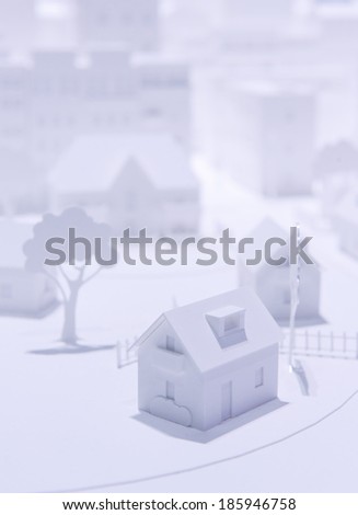 Plastic White Model Houses