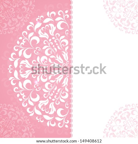 pink petal pattern with space for text raster image