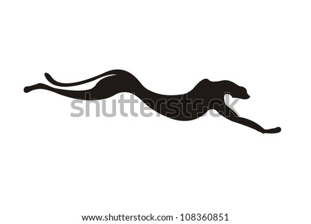 Silhouette Of Cheetah Stock Photo 108360851 : Shutterstock