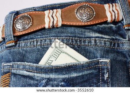 money in a pocket