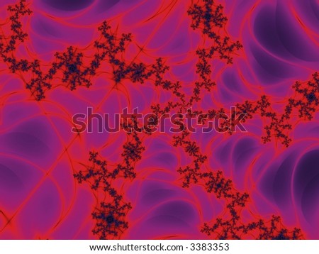 fractal red web on a violet background