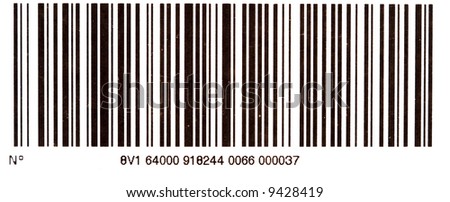 Black bar code isolated on a white background.