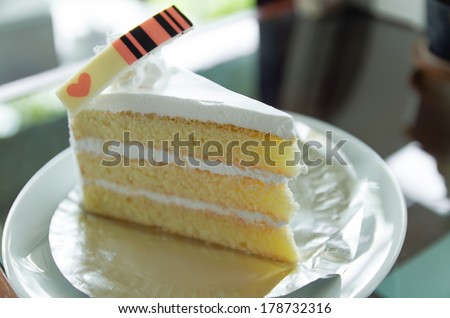 piece of delicious vanilla cake, A piece of Vanilla Cake