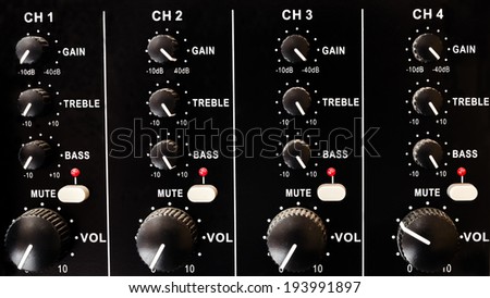 volume controls, modulation and envelope controllers
