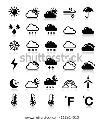 Weather icons set - vector
